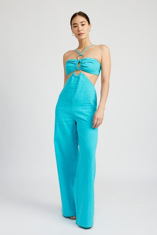 Double O Ring Cut Out Jumpsuit us.meeeshop - 