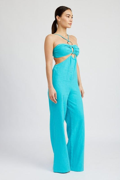 Double O Ring Cut Out Jumpsuit us.meeeshop - 