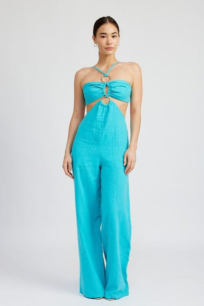 Double O Ring Cut Out Jumpsuit us.meeeshop - Jumpsuits & Rompers