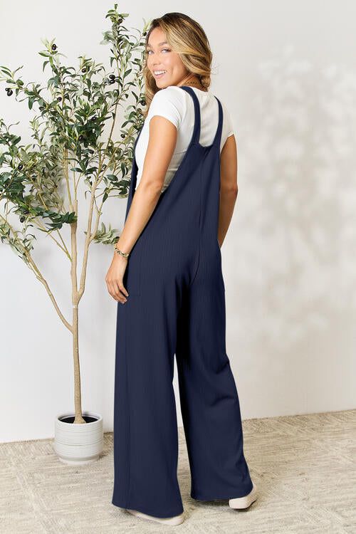 Double Take Full Size Wide Strap Overall with Pockets us.meeeshop - 