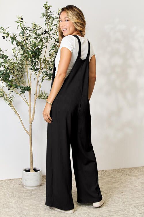 Double Take Full Size Wide Strap Overall with Pockets us.meeeshop - 