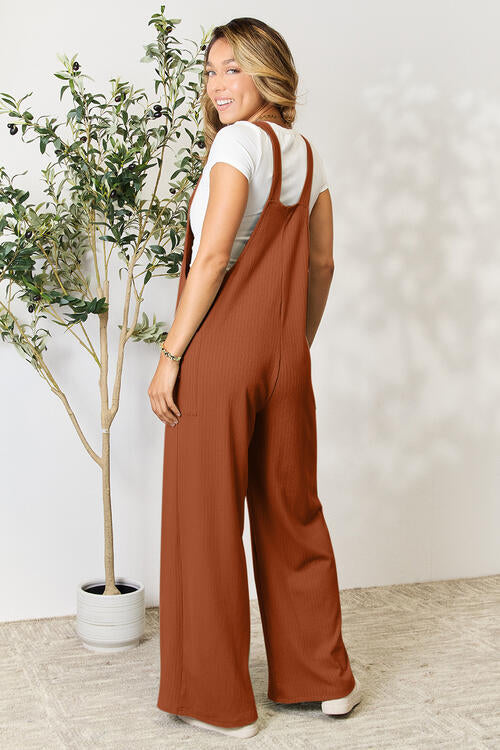 Double Take Full Size Wide Strap Overall with Pockets | us.meeeshop