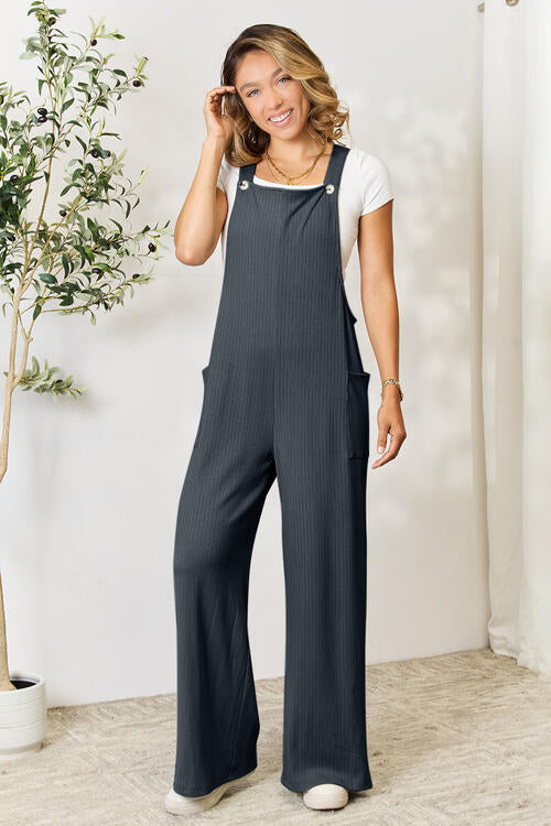 Double Take Full Size Wide Strap Overall with Pockets | us.meeeshop