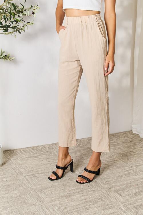 Double Take Pull-On Pants with Pockets | us.meeeshop