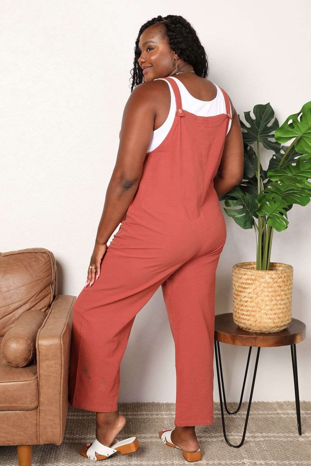 Double Take Wide Leg Overalls with Front Pockets us.meeeshop - 