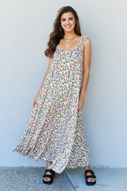 Doublju In The Garden Ruffle Floral Maxi Dress in Natural Rose us.meeeshop - 