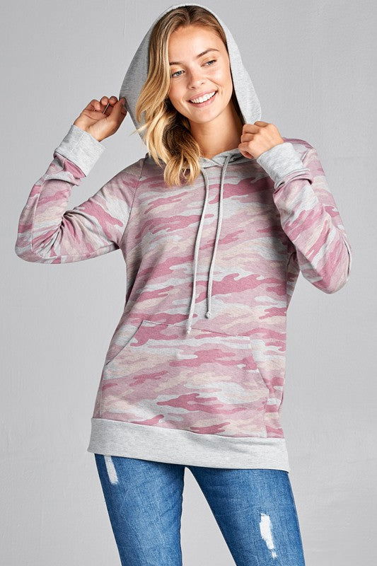 E Luna Camouflage Sweatshirt us.meeeshop - Shirts & Tops