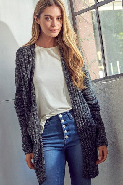 E Luna Chunky Sweater Knit Cardigan us.meeeshop - 