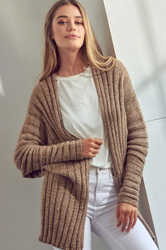 E Luna Chunky Sweater Knit Cardigan us.meeeshop - Shirts & Tops