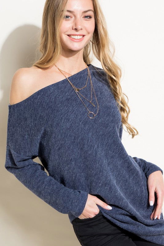 E Luna One Shoulder Sexy Top us.meeeshop - 