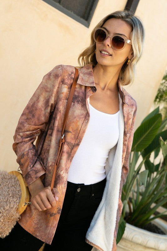 E Luna Tie Dye Button Down Shirts us.meeeshop - 