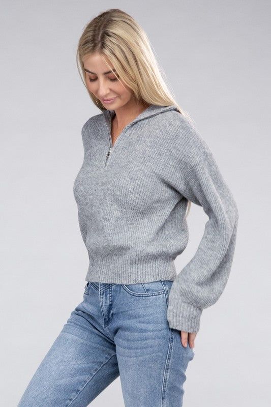 Women's Easy-Wear Half-Zip Pullover - us.meeeshop