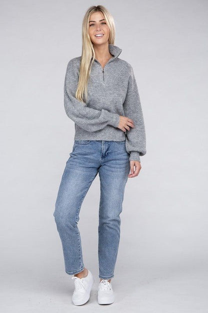 Women's Easy-Wear Half-Zip Pullover - us.meeeshop