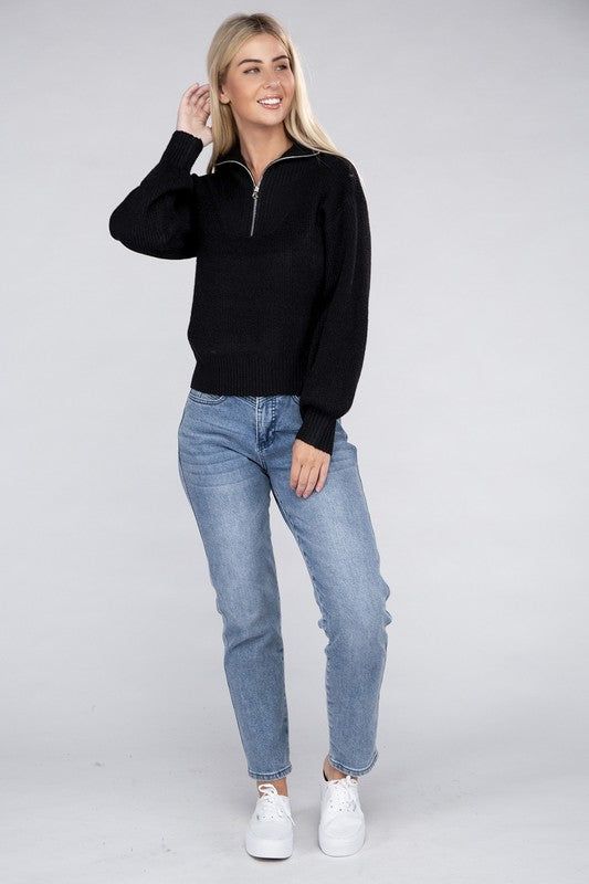 Women's Easy-Wear Half-Zip Pullover - us.meeeshop