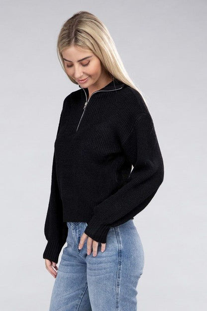 Women's Easy-Wear Half-Zip Pullover - us.meeeshop