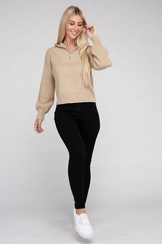 Women's Easy-Wear Half-Zip Pullover - us.meeeshop