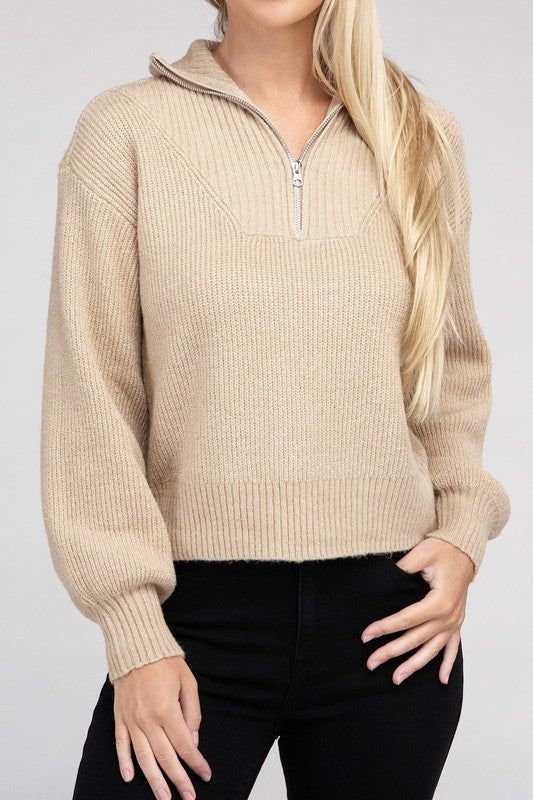 Women's Easy-Wear Half-Zip Pullover - us.meeeshop