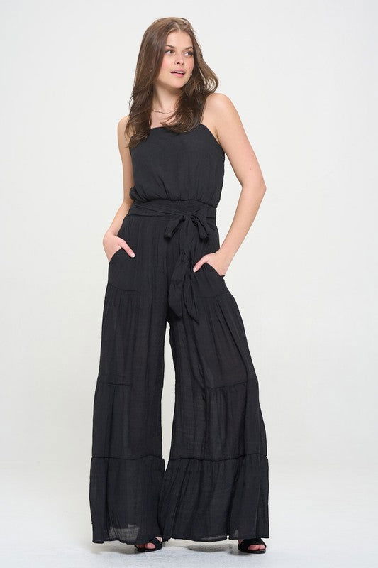 Elastic Strap Tiered Jumpsuit Plus us.meeeshop - 