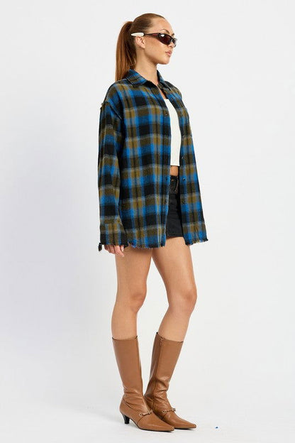 Emory Park Acid Wash Flannel Shirt us.meeeshop - 