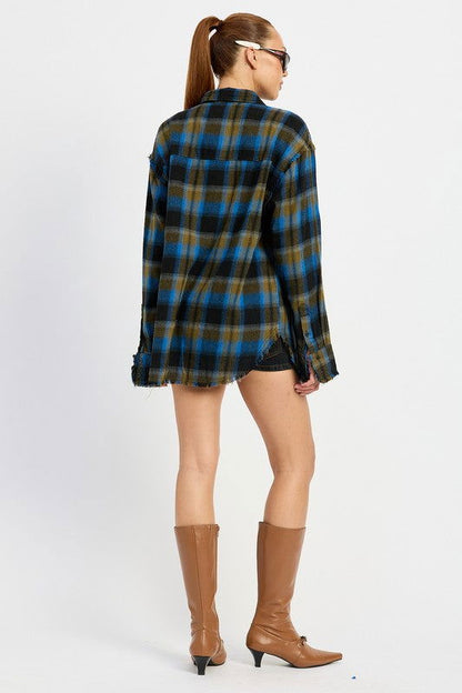 Emory Park Acid Wash Flannel Shirt us.meeeshop - 