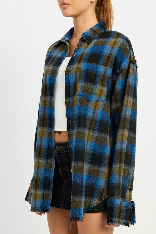 Emory Park Acid Wash Flannel Shirt us.meeeshop - 