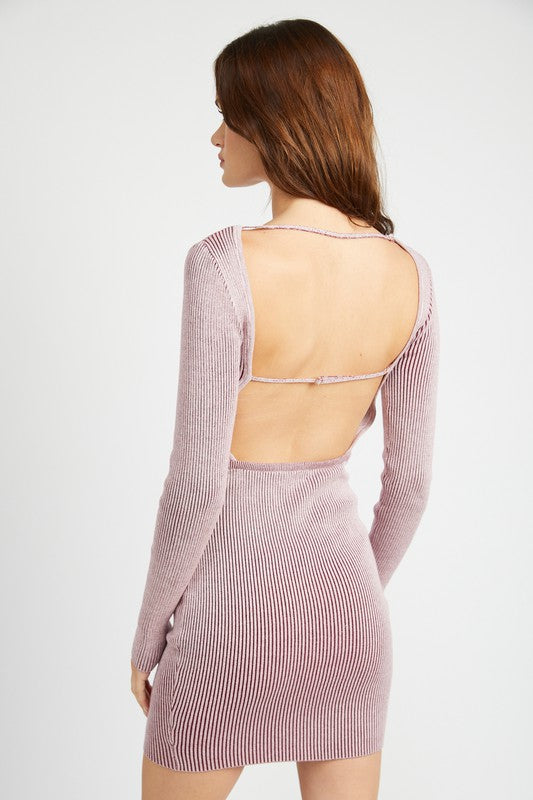 Emory Park | Bodycon Mini Dress With Open Back | us.meeeshop