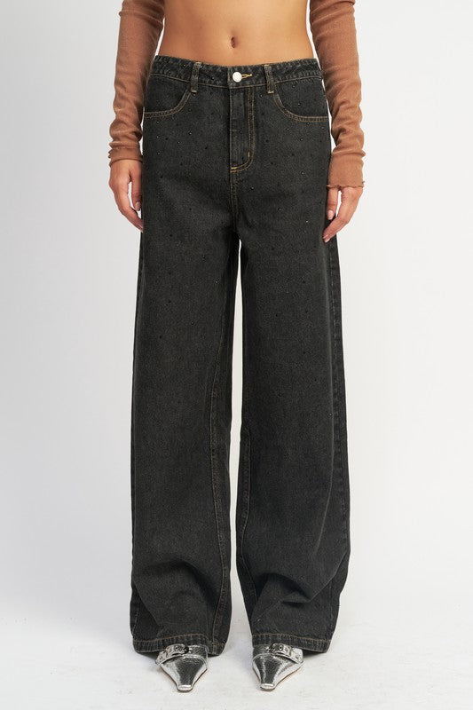 Emory Park Boyfrined Pants With Contrasted Stitching | us.meeeshop