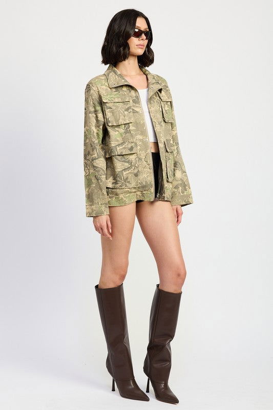 Emory Park Camo Twill Jacket With Flap Pockets us.meeeshop - 