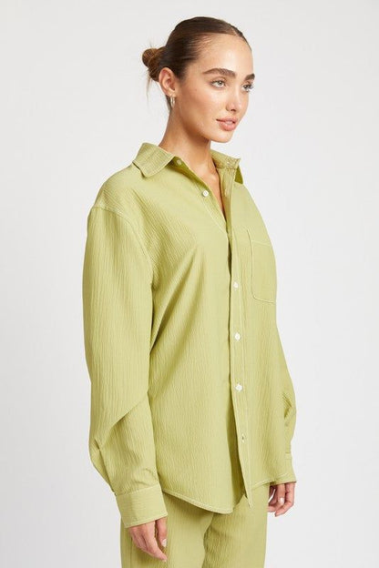 Emory Park Contrasted Stitch Button Down Shirt us.meeeshop - 