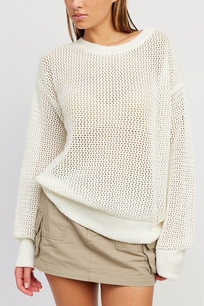 Emory Park Crochet Long Sleeve Top us.meeeshop - 