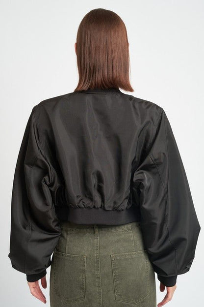 Emory Park | Cropped Bomber Jacket us.meeeshop - 