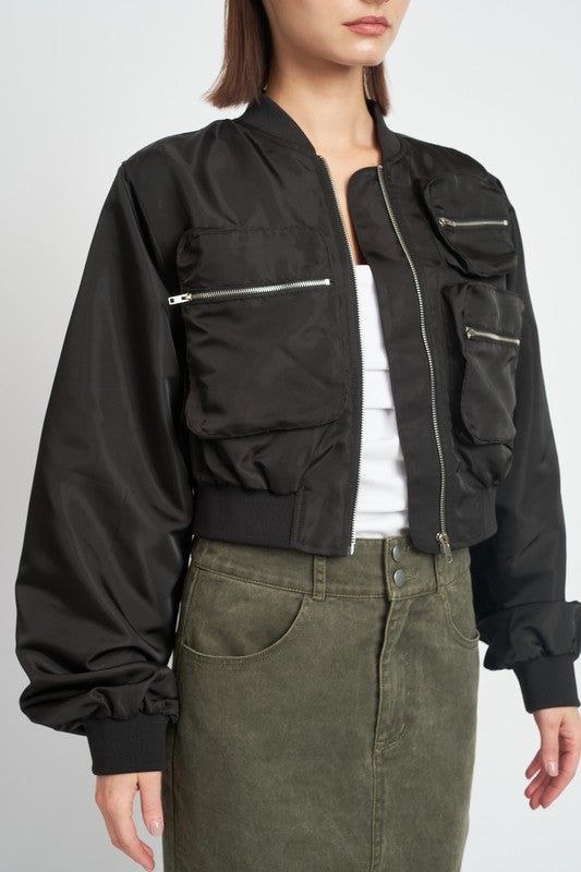 Emory Park | Cropped Bomber Jacket us.meeeshop - 