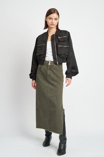 Emory Park | Cropped Bomber Jacket us.meeeshop - 