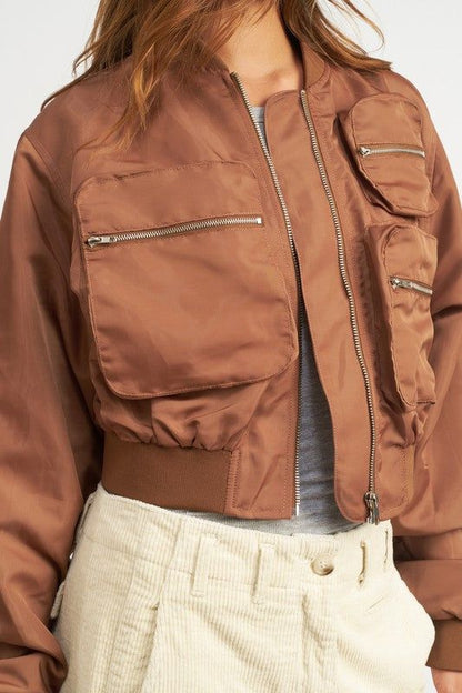 Emory Park | Cropped Bomber Jacket us.meeeshop - 