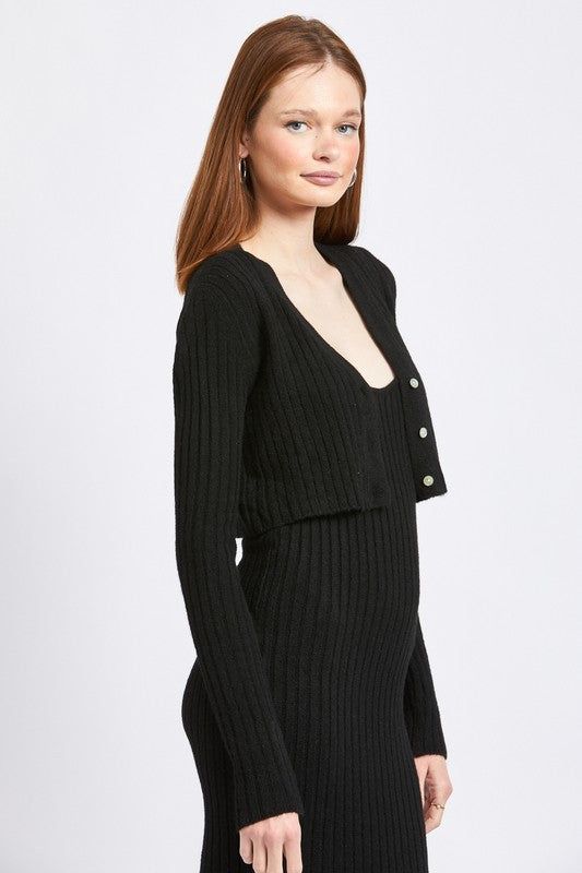 Emory Park | Cropped Rib Cardigan - us.meeeshop