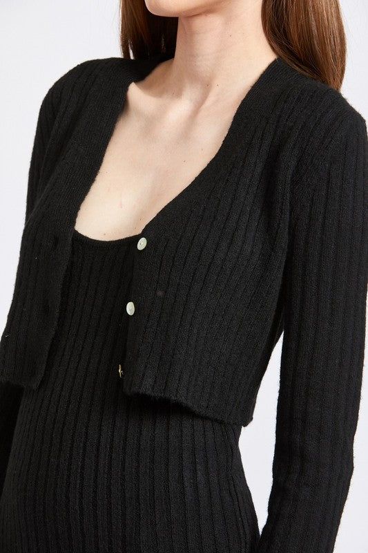 Emory Park | Cropped Rib Cardigan us.meeeshop - 