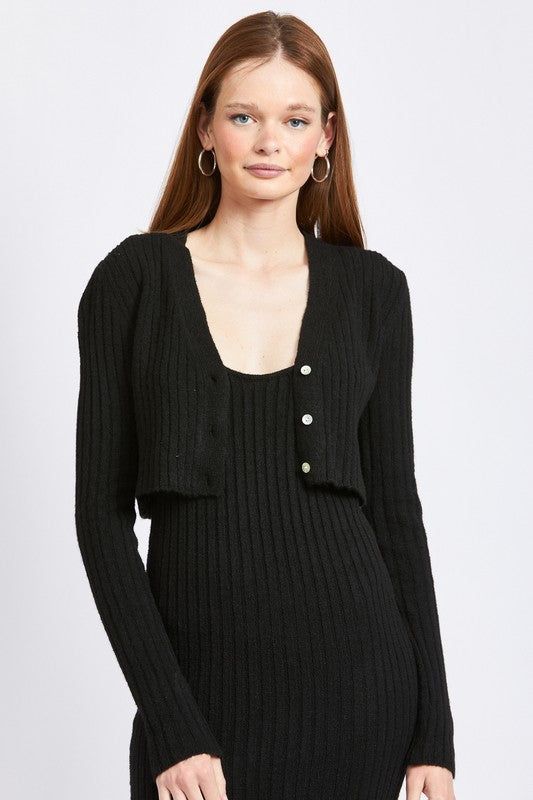 Emory Park | Cropped Rib Cardigan - us.meeeshop