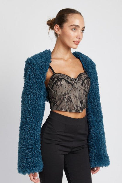 Emory Park Faux Fur Bolero us.meeeshop - 