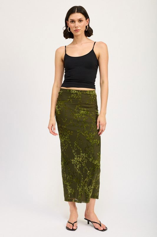 Emory Park Fitted Maxi Skirt With Slit us.meeeshop - Skirts