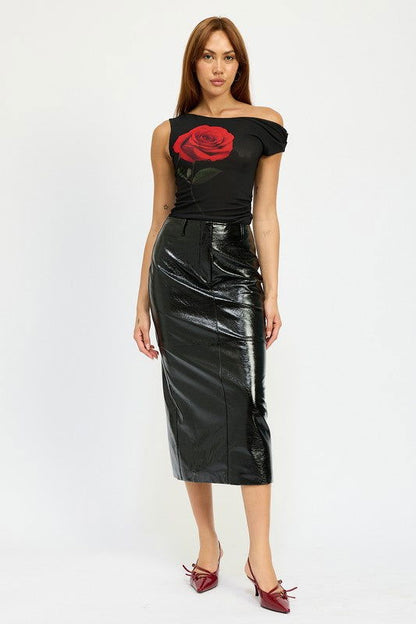 Emory Park Fitted Pencil Skirt With Slit us.meeeshop - Skirts