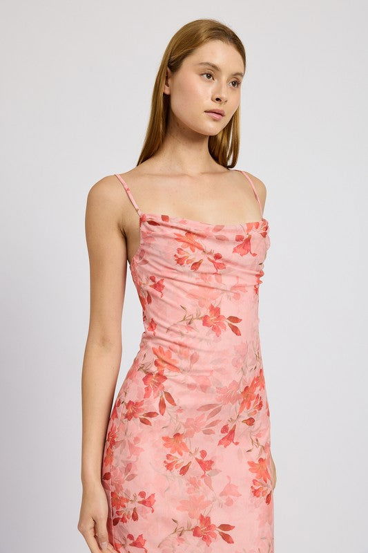 Emory Park Floral Asymmetrical Dress With Ruffle Detail us.meeeshop - 