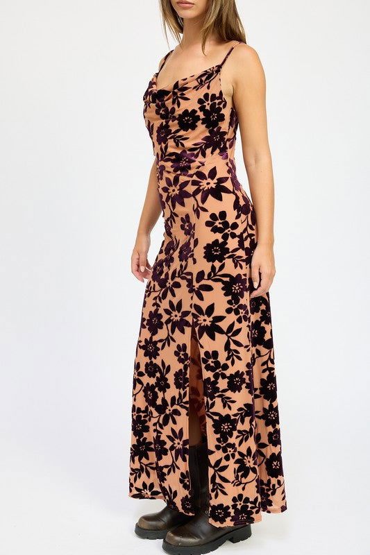 Emory Park Floral Print Cowl Neck Maxi Dress us.meeeshop - 