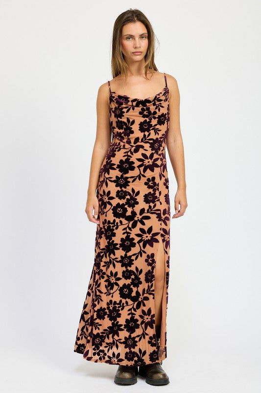 Emory Park Floral Print Cowl Neck Maxi Dress us.meeeshop - 