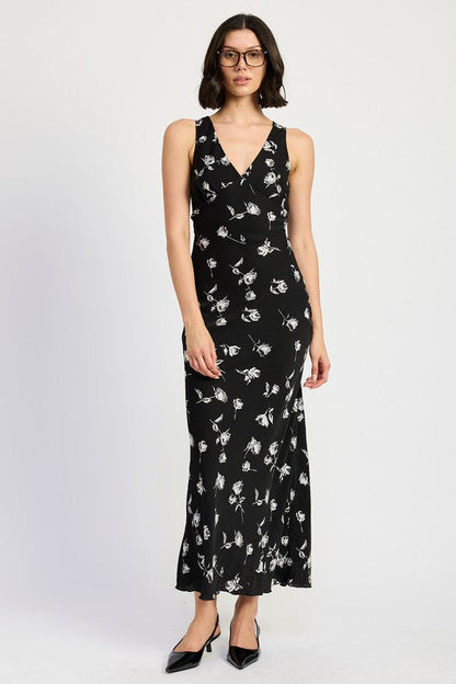 Emory Park Floral V Neck Maxi Dress us.meeeshop - 