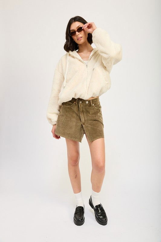 Emory Park Fuzzy Hooded Jacket us.meeeshop - 