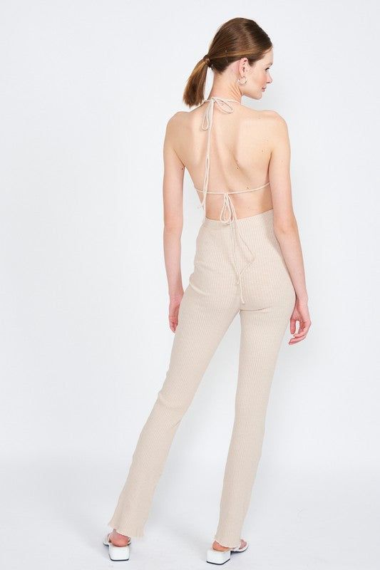 Emory Park | Halter Neck Jumpsuit With Open Back - us.meeeshop