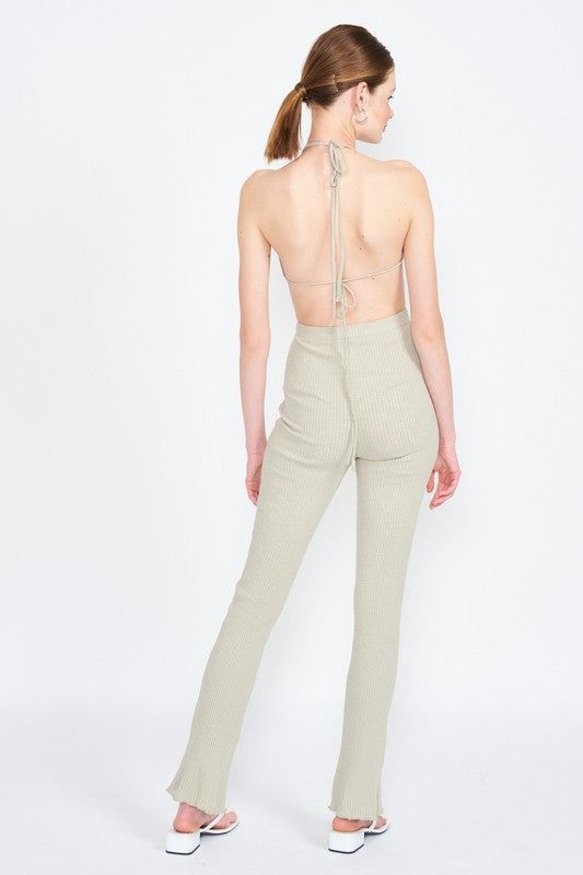 Emory Park | Halter Neck Jumpsuit With Open Back - us.meeeshop