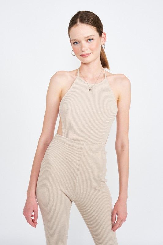 Emory Park | Halter Neck Jumpsuit With Open Back us.meeeshop - 