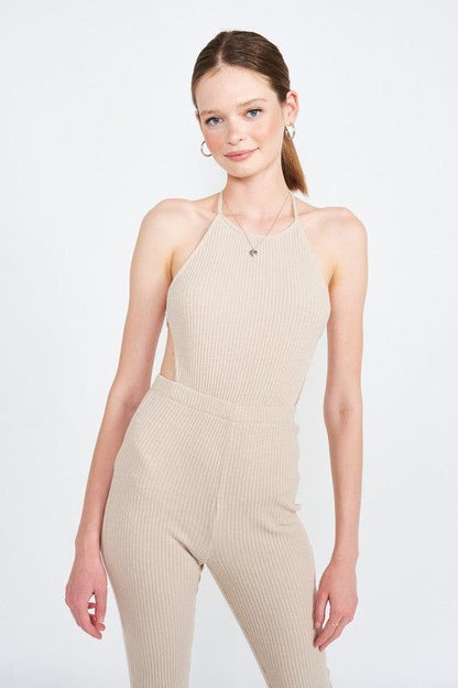 Emory Park | Halter Neck Jumpsuit With Open Back us.meeeshop - 