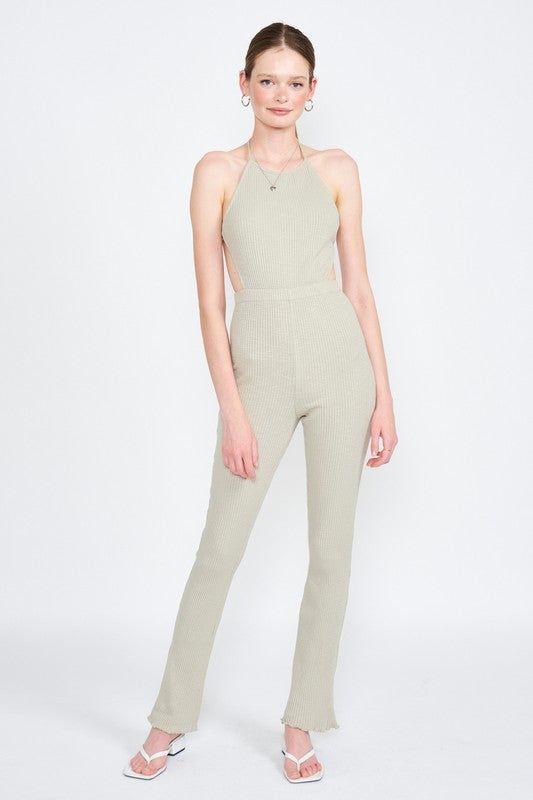 Emory Park | Halter Neck Jumpsuit With Open Back - us.meeeshop